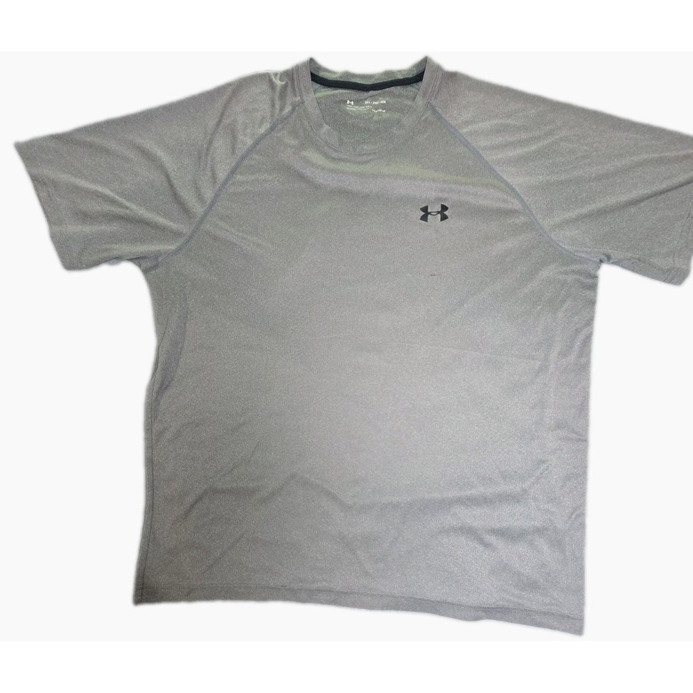 Under Armour Shirt Mens 2XL Gray HeatGear Loose Fit Training Athletic Tee